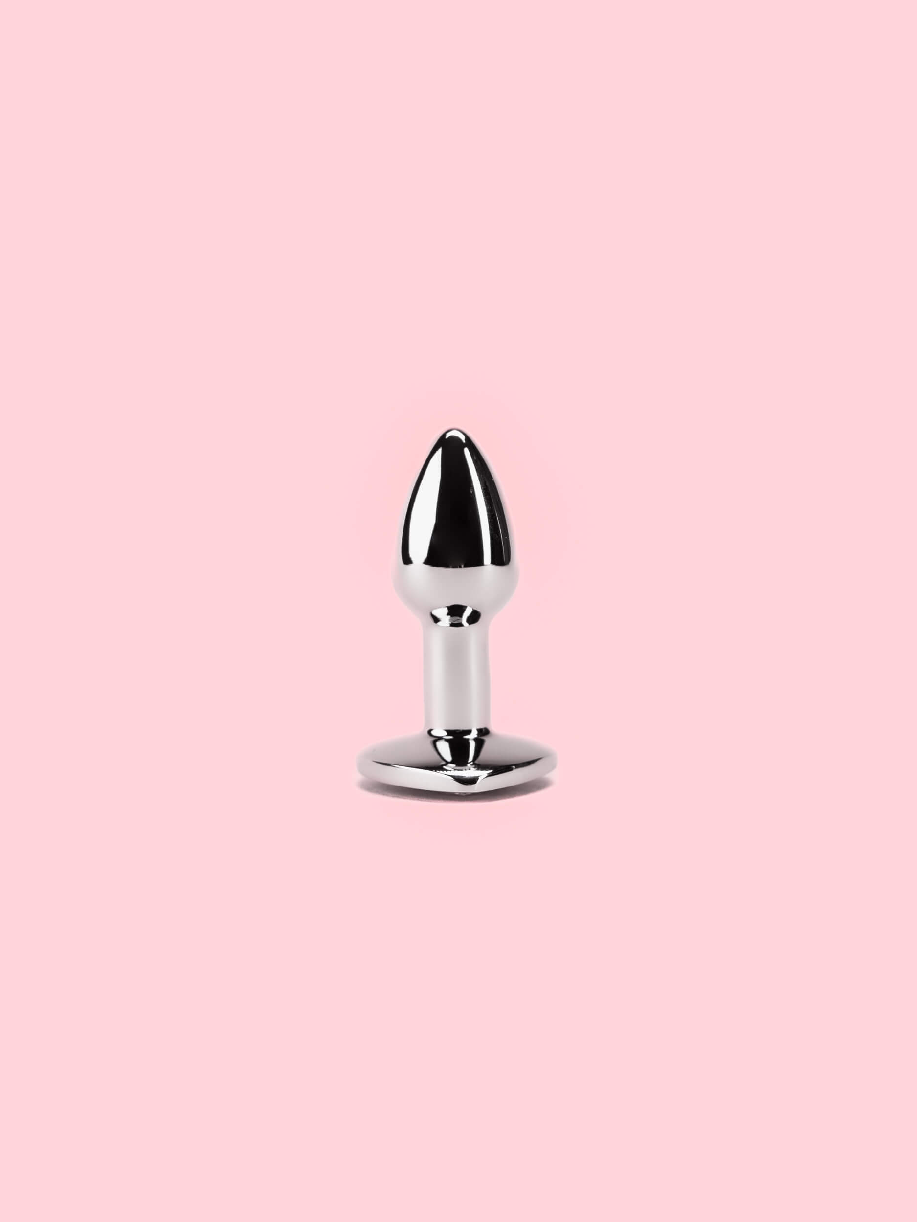 Butt Plug Metal cu Forma Inima - Marimi Variabile image 6