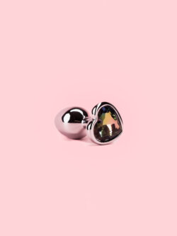 Butt Plug Metal cu Forma Inima - Marimi Variabile image 3