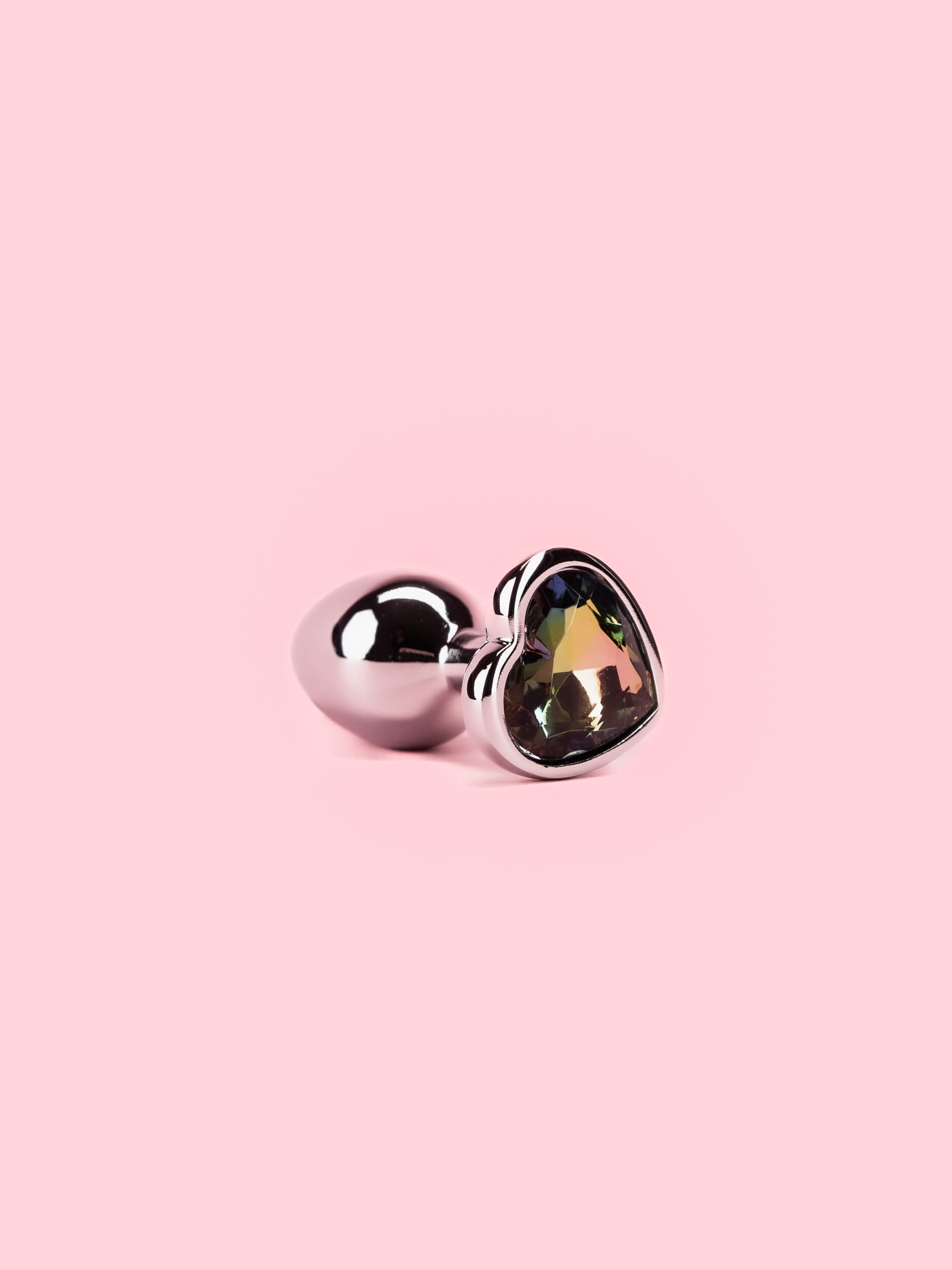 Butt Plug Metal cu Forma Inima - Marimi Variabile image 3
