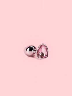 Butt Plug Metal cu Forma Inima - Marimi Variabile image 2