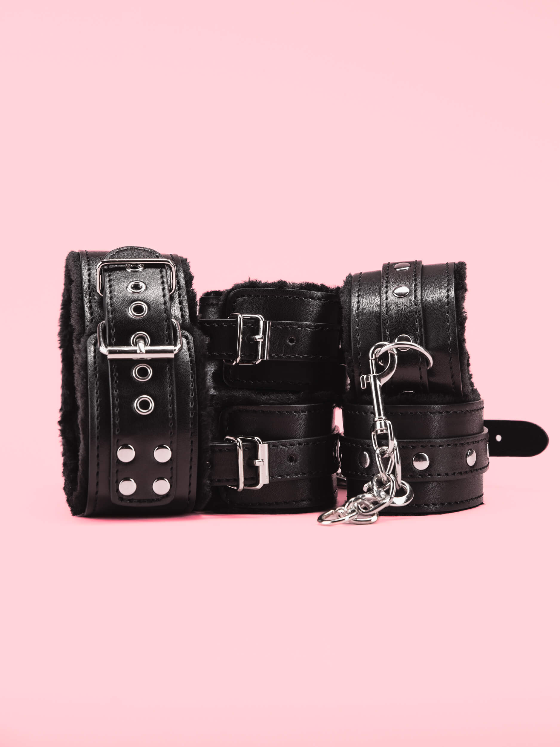 Set BDSM Catuse si Choker cu PUF image 1