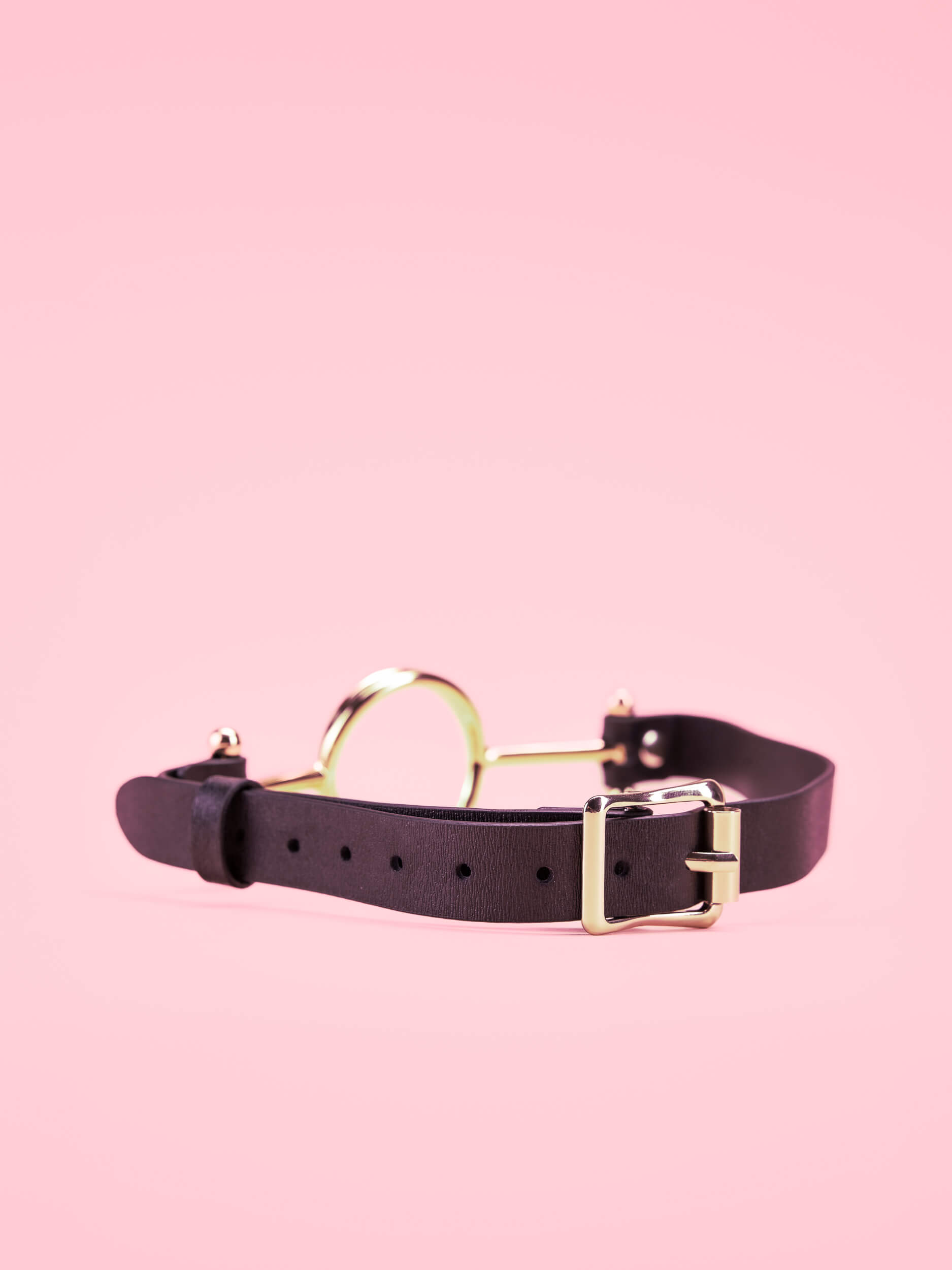 Mouth Gag O Ring din Zinc si Piele image 3