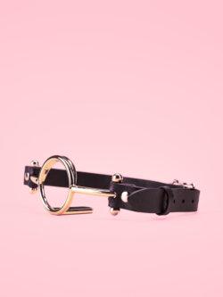 Mouth Gag O Ring din Zinc si Piele thumbnail image 
