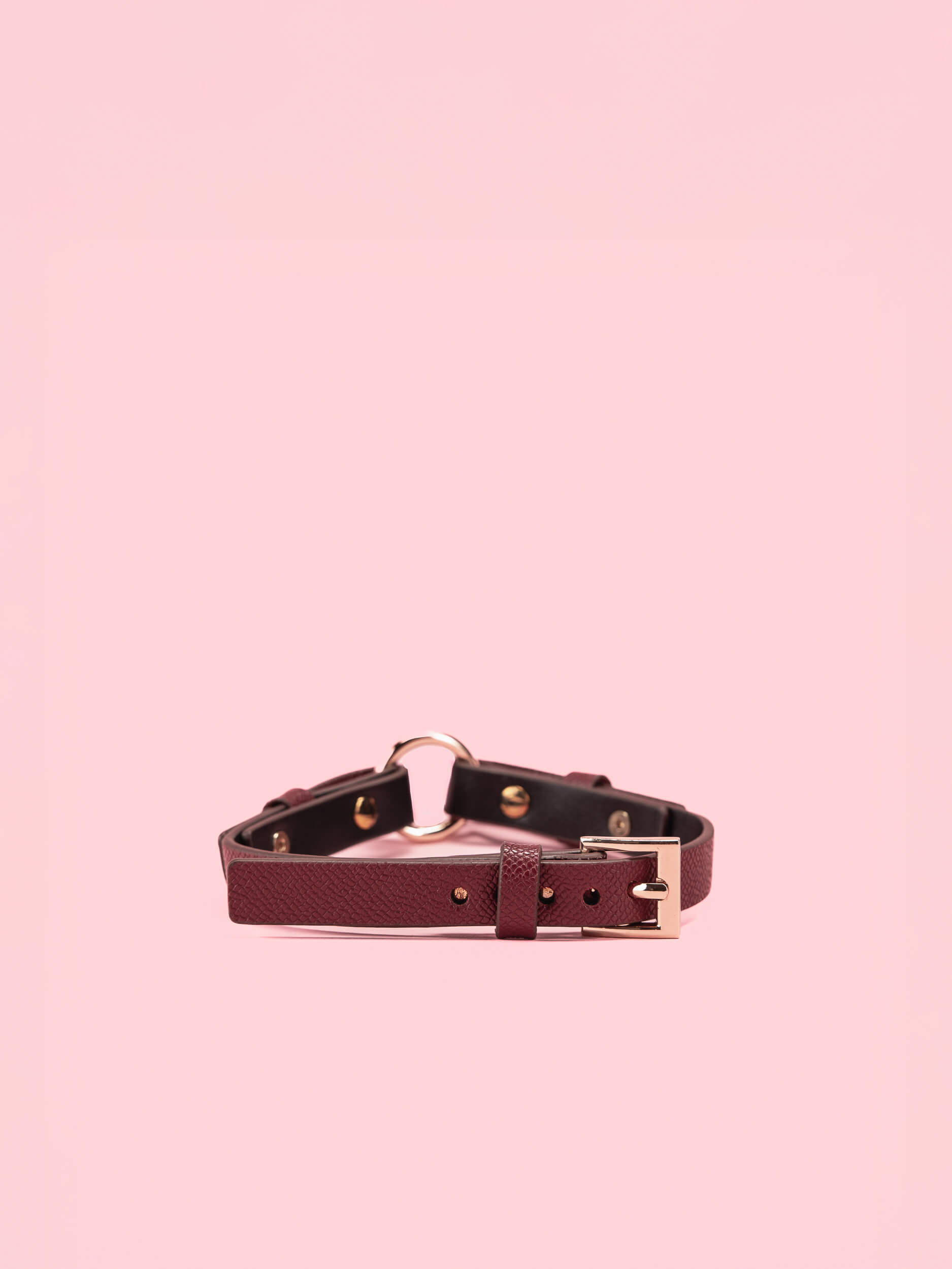 Choker Simplu din Piele cu Model Crocodil image 1