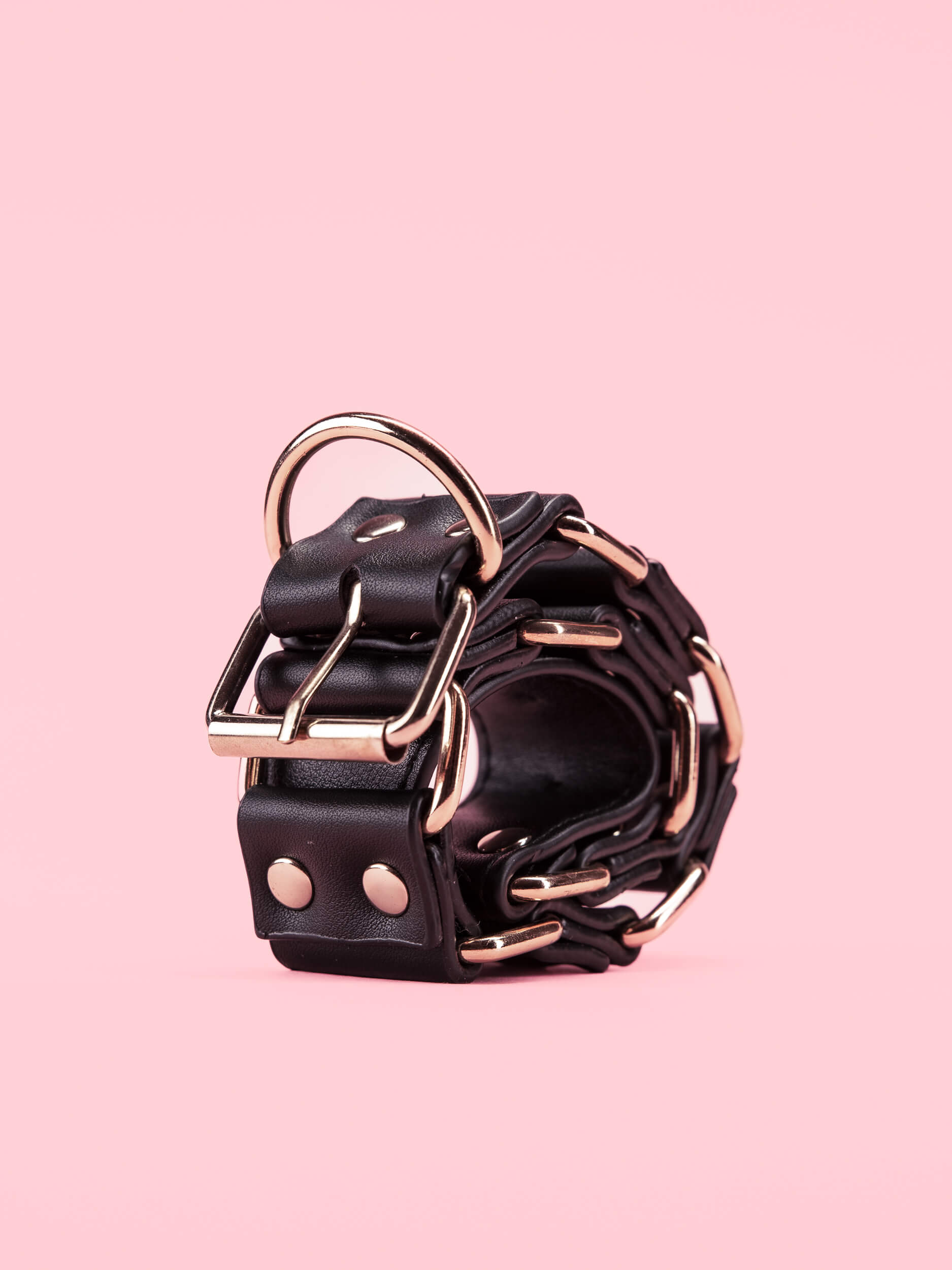 Golden Bondage Collar cu Lesa image 1