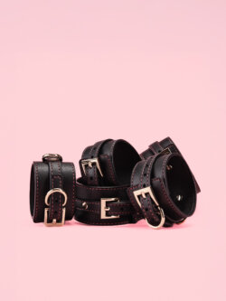 BDSM Kit - Paddle, Gag, Catuse & Geanta Piele image 2