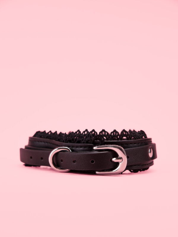 Luxury Choker cu Dantela si Lesa
