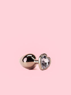 Golden Heart Butt Plug din Metal 3 Marimi image 4