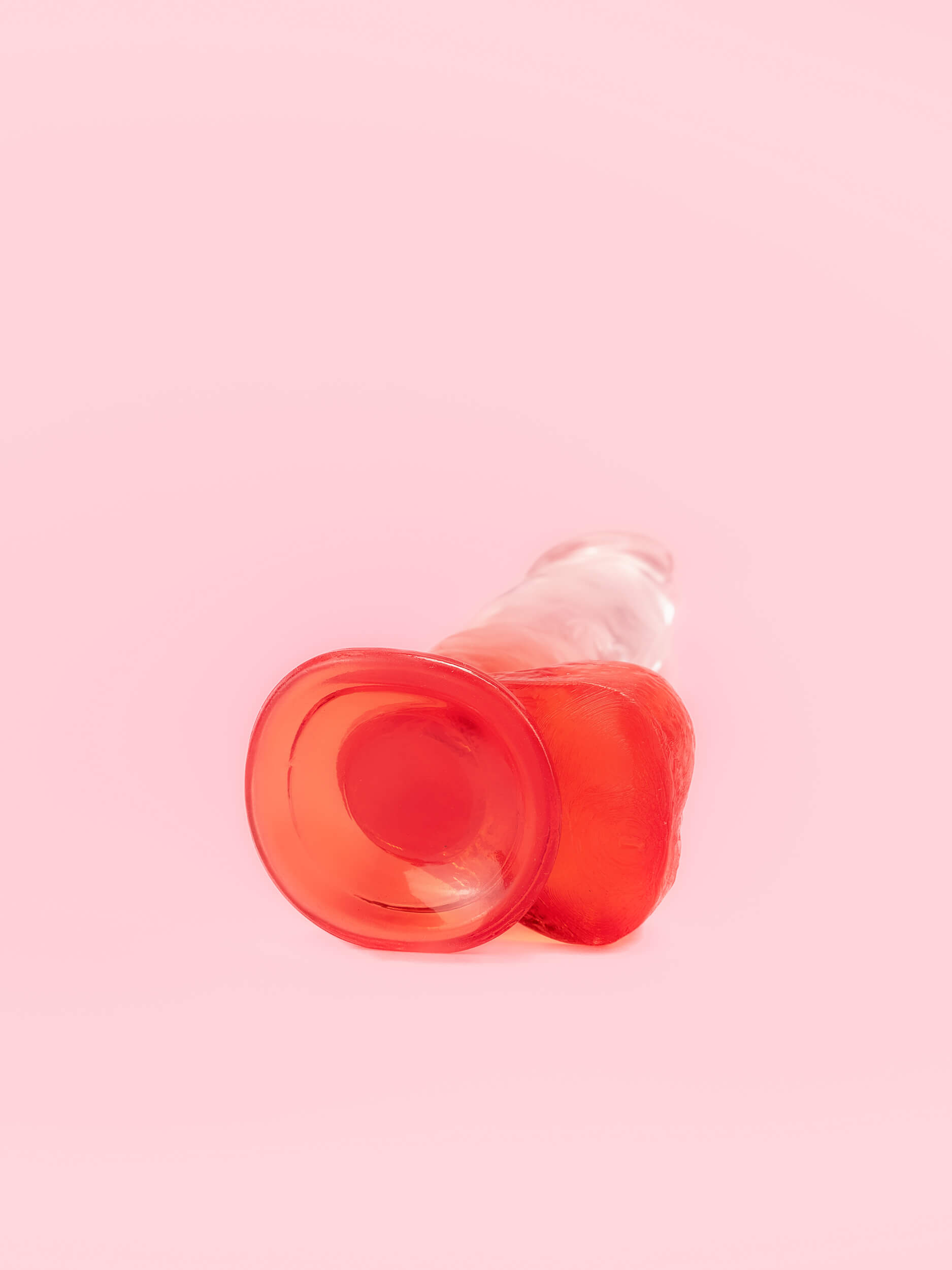 Dildo Rosu Transparent 14.5 cm image 3