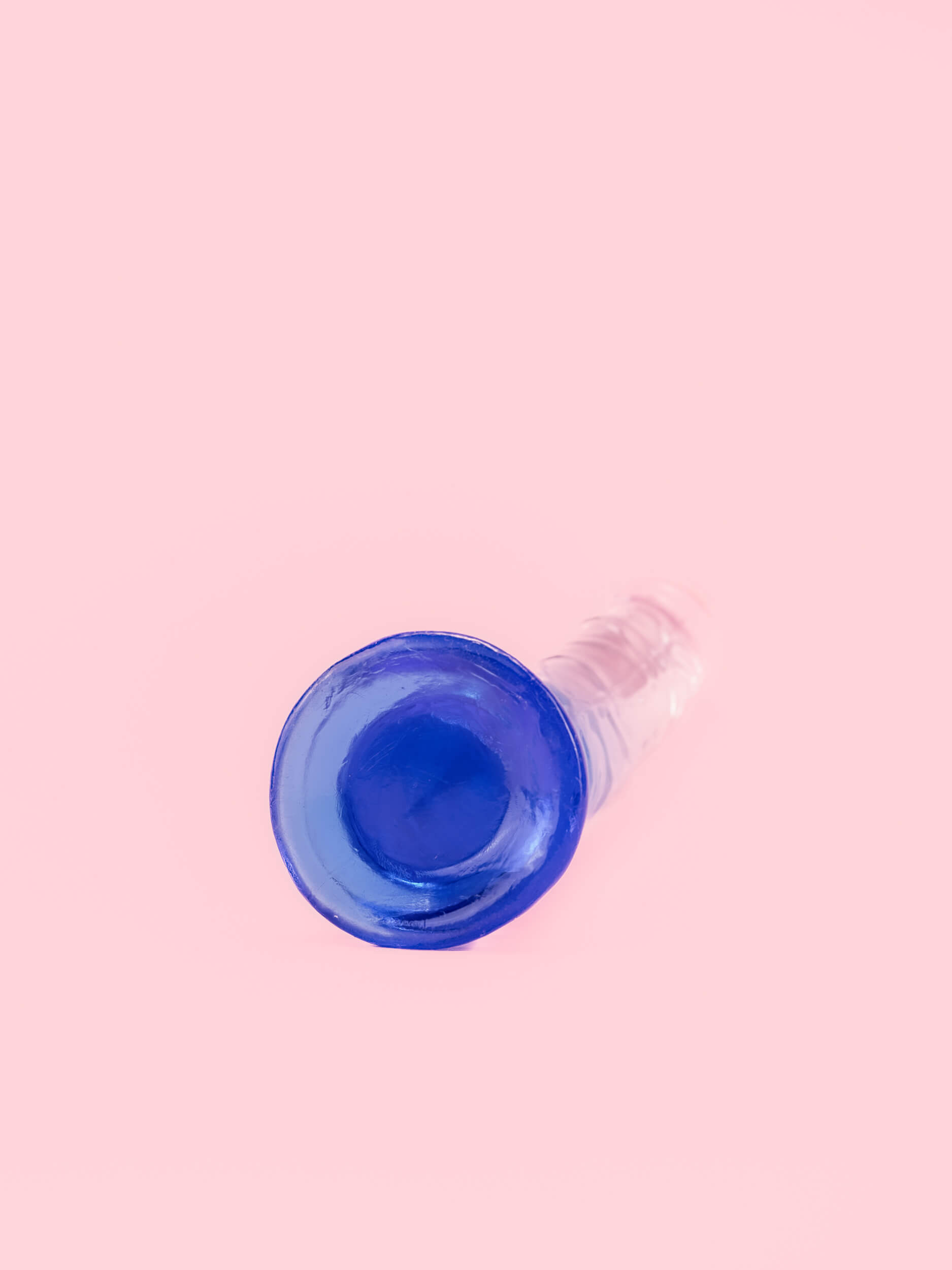 Dildo Transparent Albastru 19 cm image 4