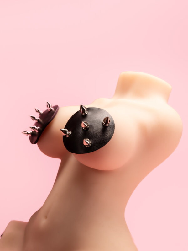 Punk Nipple Covers din Piele PU