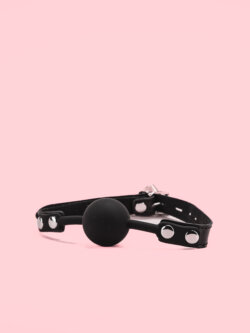 Ball Gag Ajustabil Piele cu Silica thumbnail image 