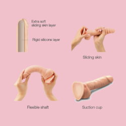 Dildo realist flexibil cu efect glisant image 4