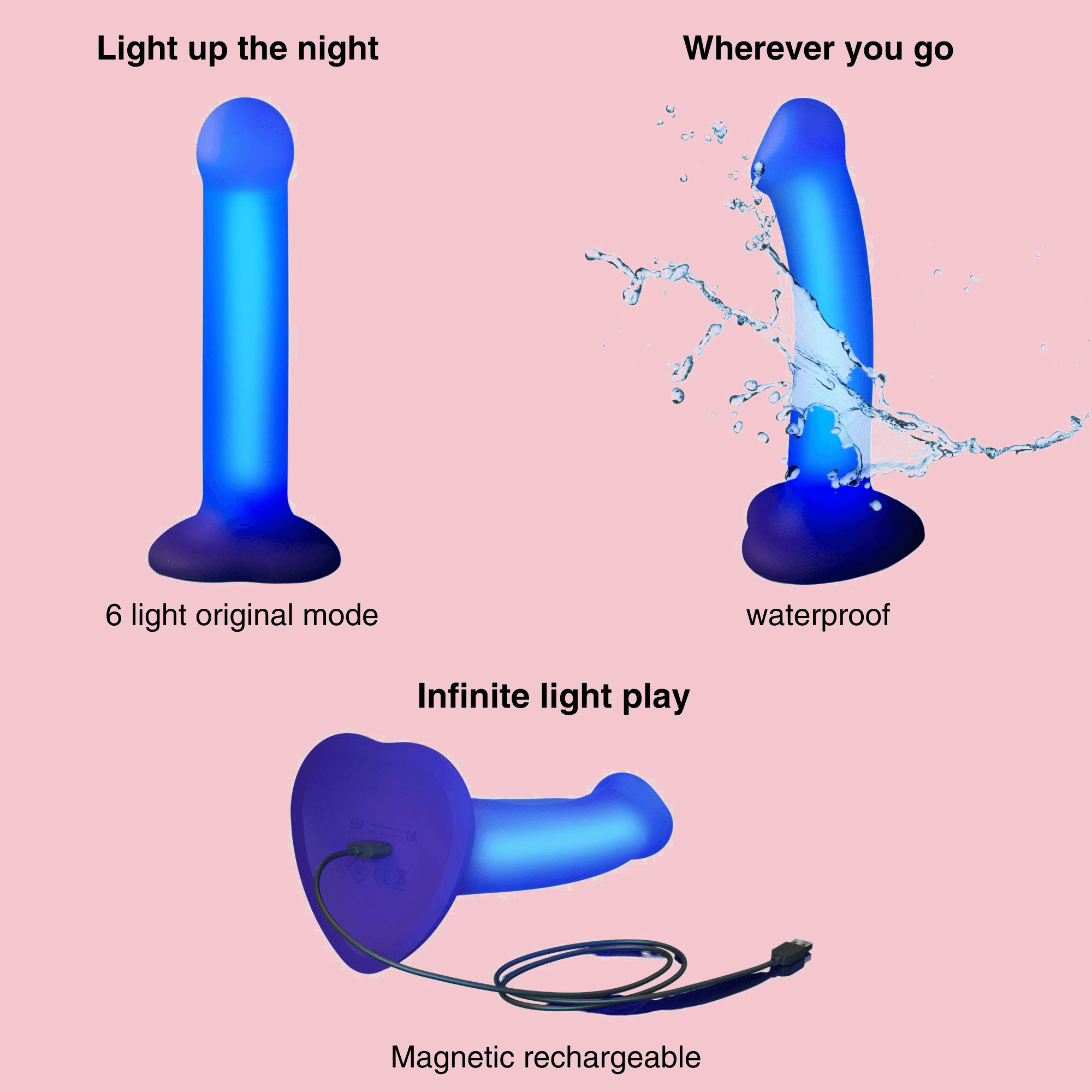 Dildo Luminos cu LED image 4