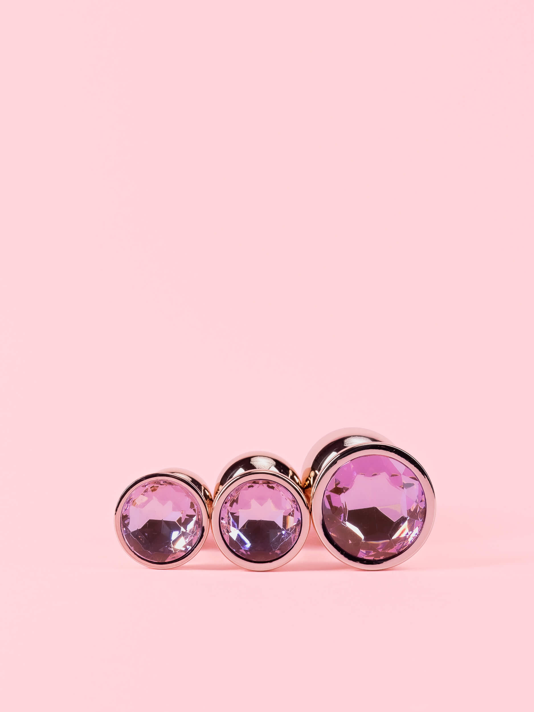 Dop Anal din Metal Rose Gold cu Piatra image 7