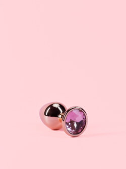 Dop Anal din Metal Rose Gold cu Piatra image 4