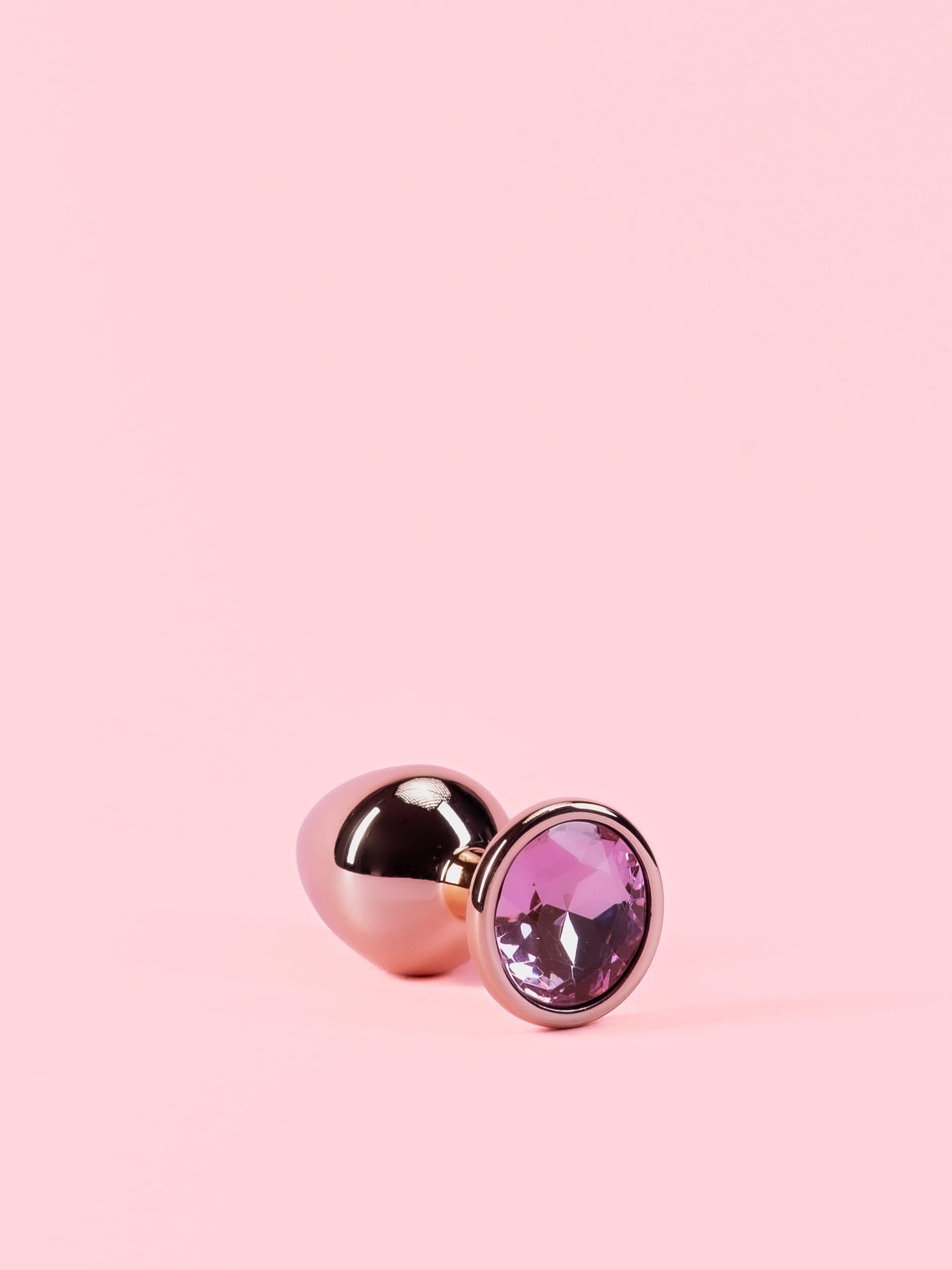 Dop Anal din Metal Rose Gold cu Piatra image 4