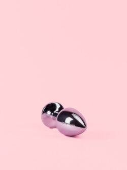 Butt Plug Argintiu din Metal cu Trandafir image 4