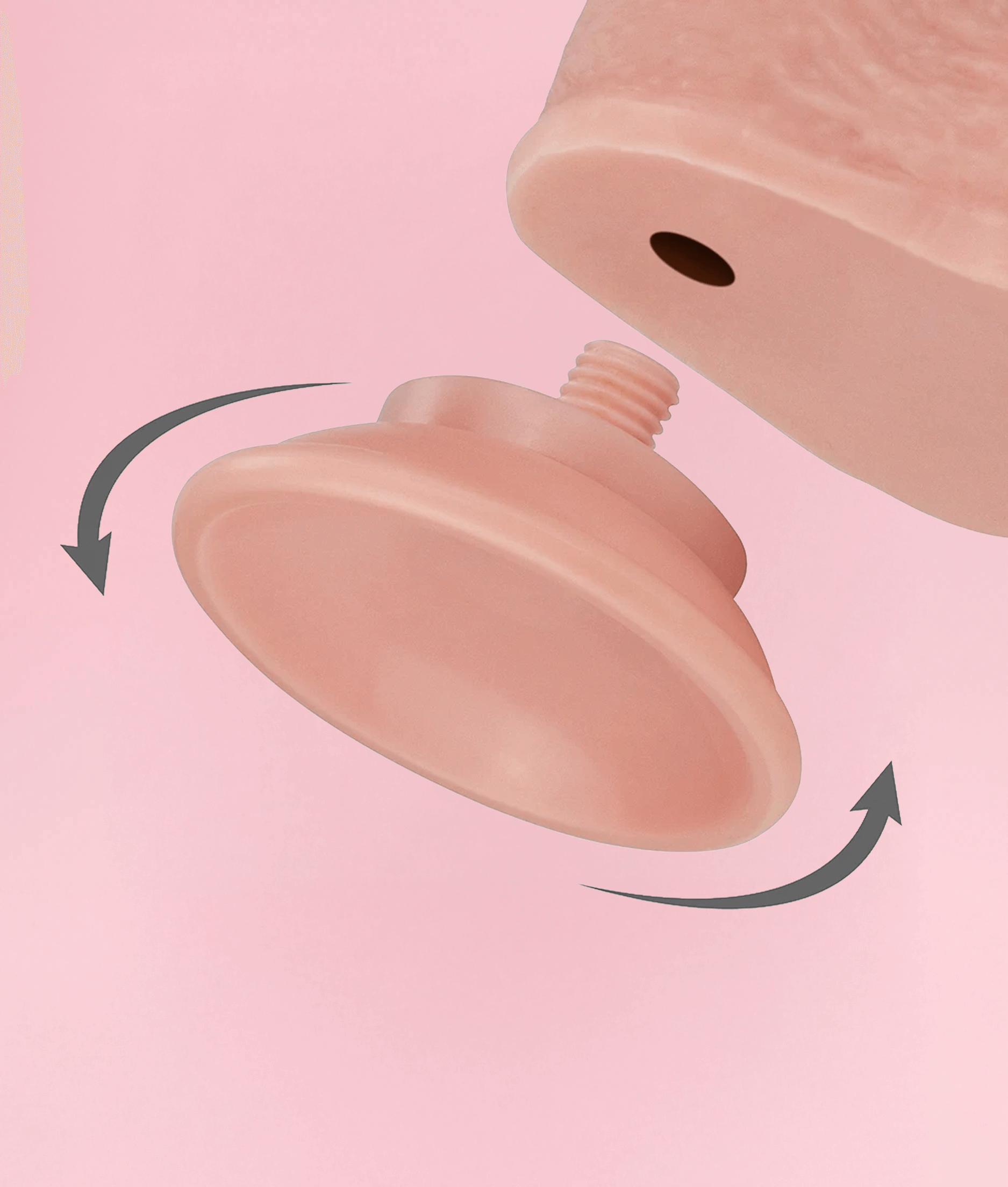 Dildo Realist cu Piele Glisantă și Ventuză 23 cm image 3