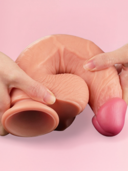 Dildo Realist cu 2 Straturi din Silicon 25 cm image 3
