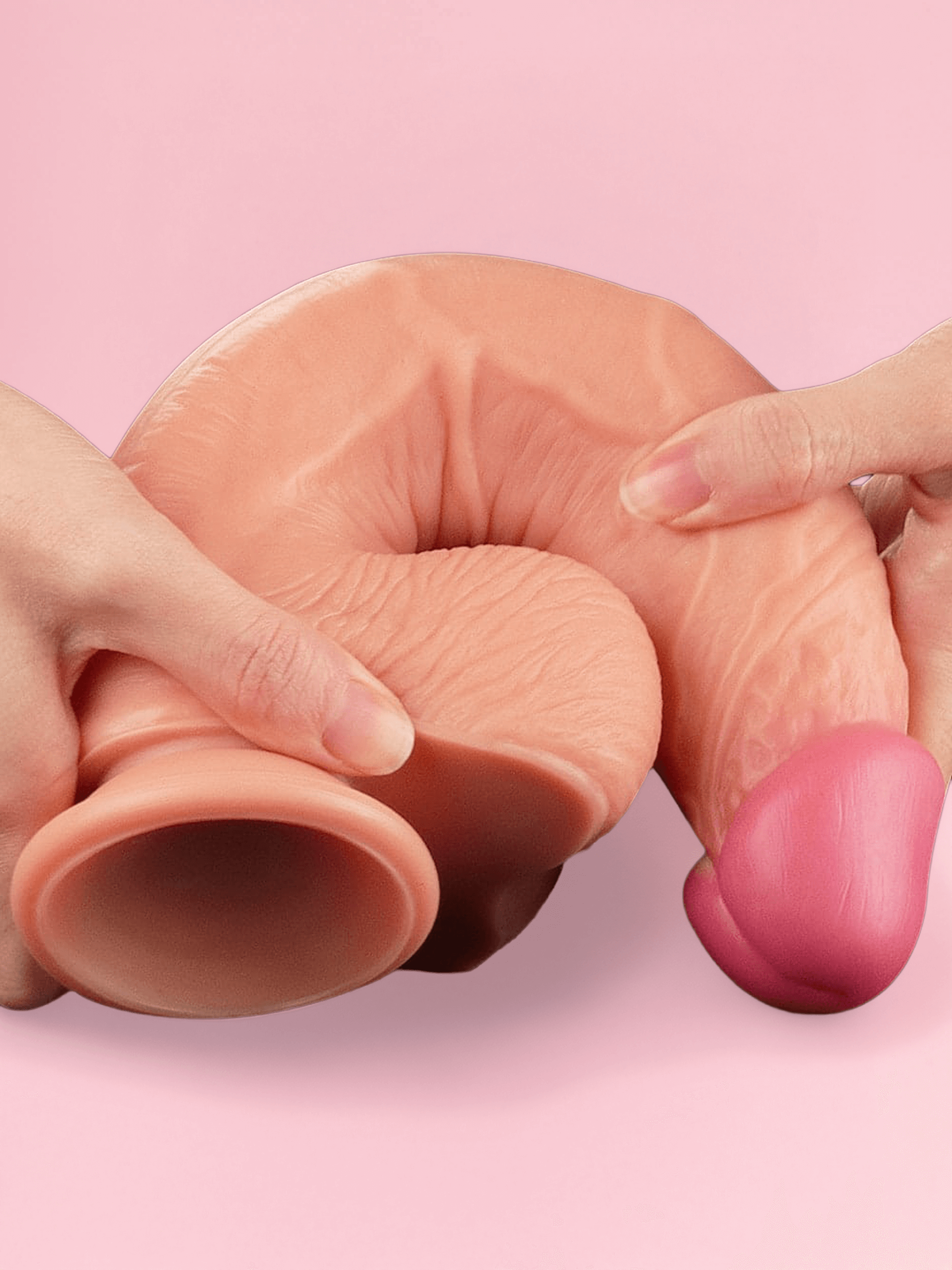Dildo Realist cu 2 Straturi din Silicon 25 cm image 3