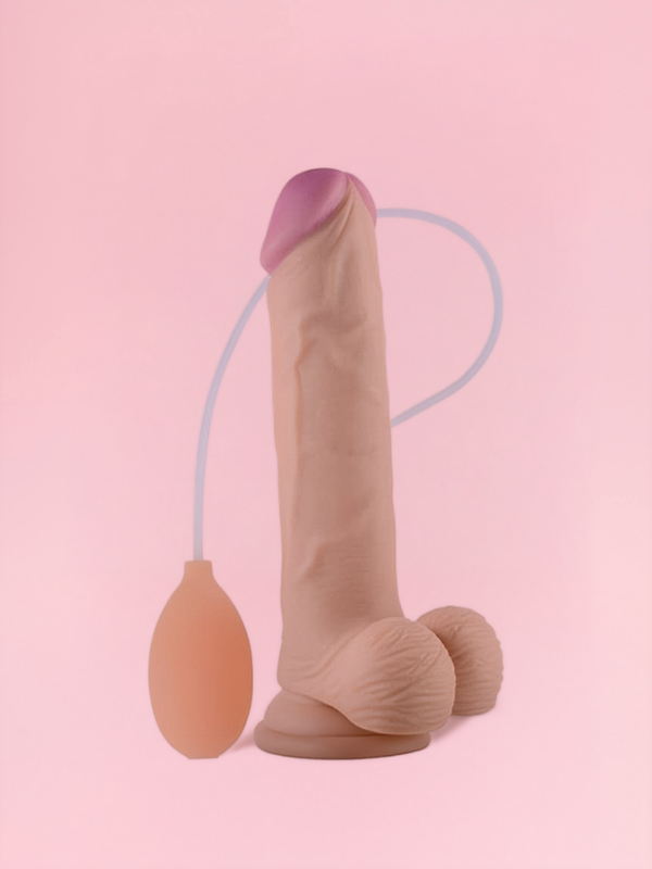 Dildo Realist cu Ejaculare și Ventuză 23.5 cm