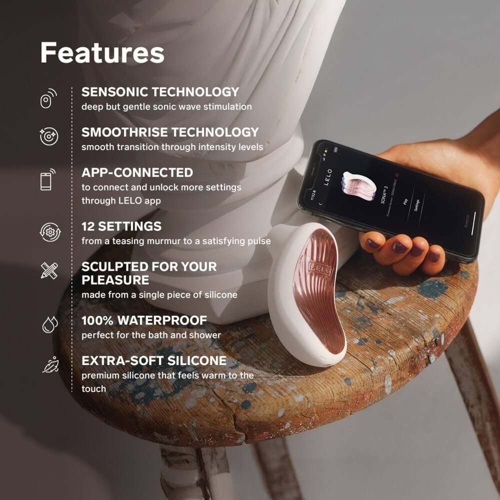 LELO SONA 3 - Vibrator Premium cu Sucțiune și Aplicație  image 6