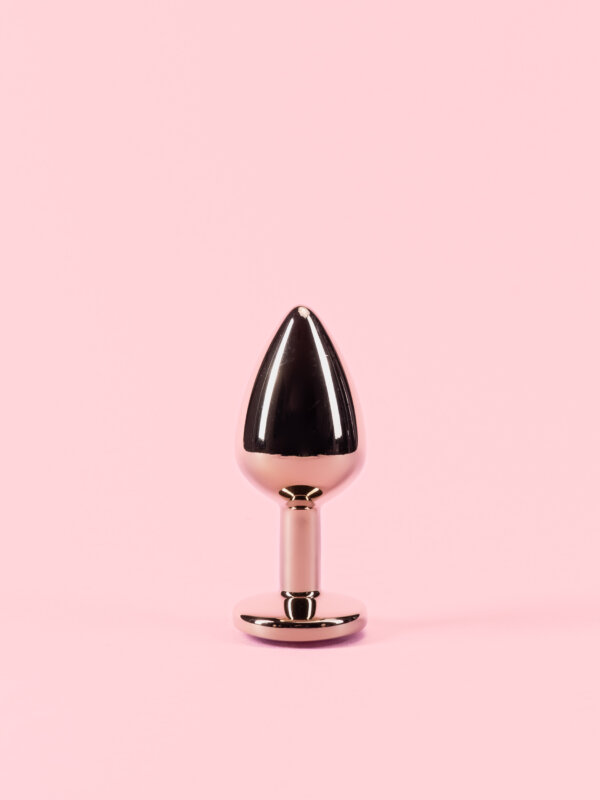 Golden Butt Plug cu Diamant