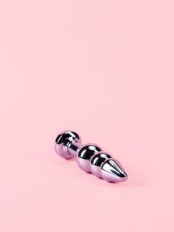 Butt Plug Argintiu din Metal cu Spirala image 1