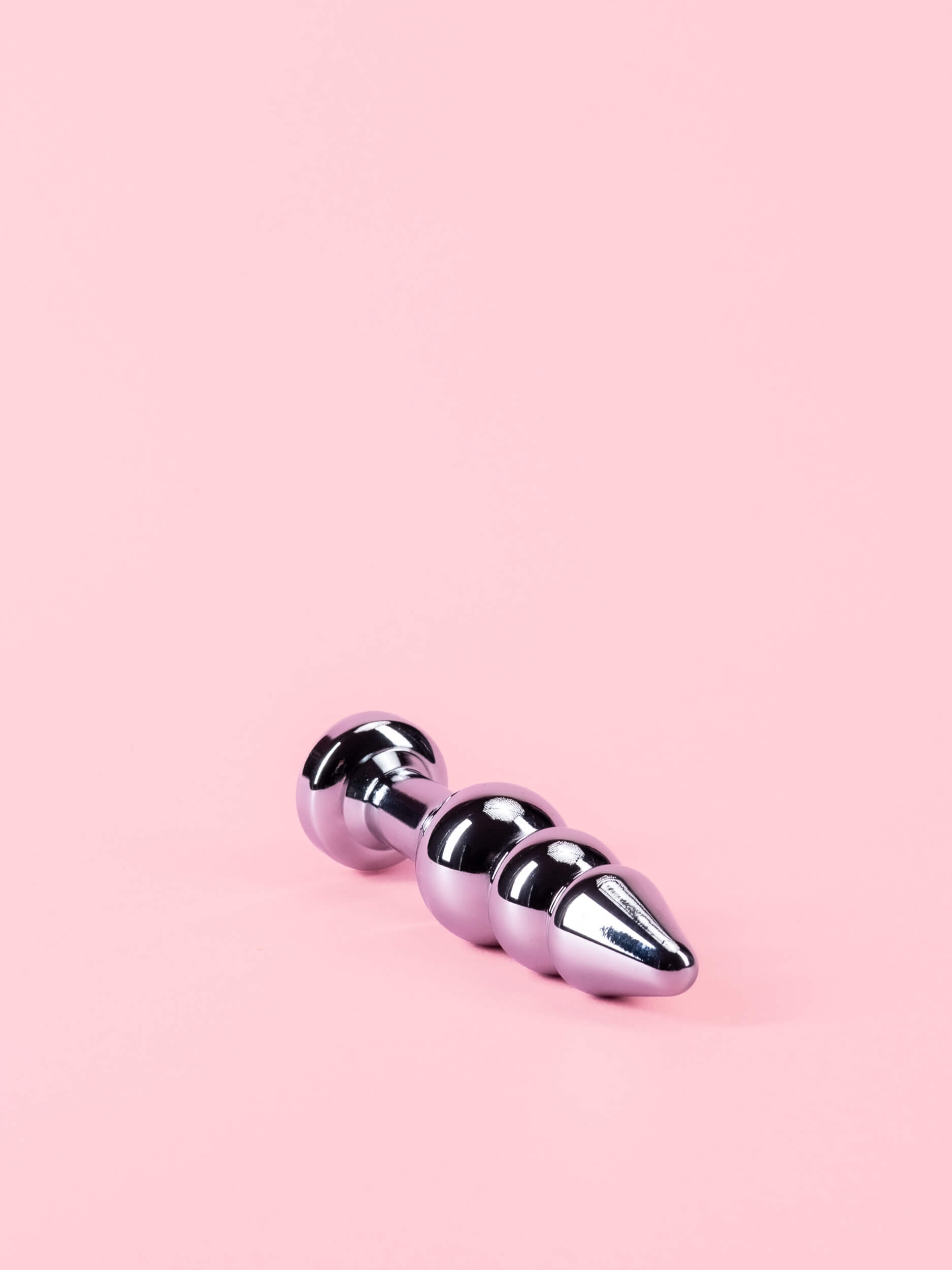 Butt Plug Argintiu din Metal cu Spirala image 1