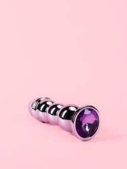 Butt Plug Argintiu XL din Metal Spiralat image 1