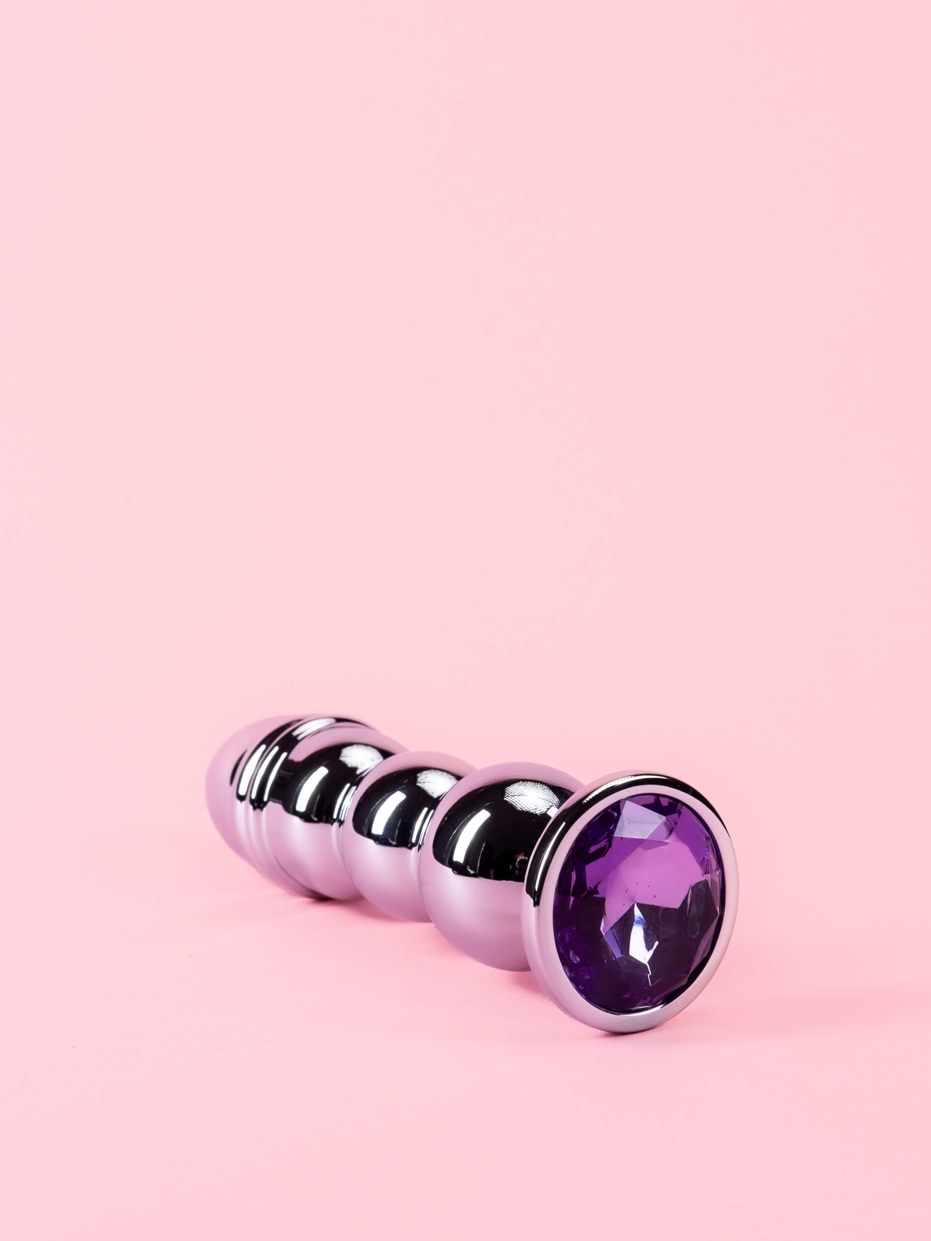 Butt Plug Argintiu XL din Metal Spiralat image 1