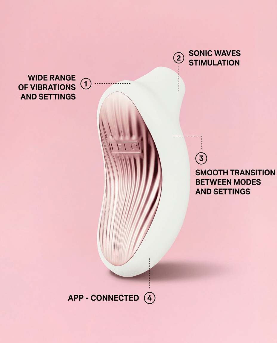 LELO SONA 3 - Vibrator Premium cu Sucțiune și Aplicație  image 3
