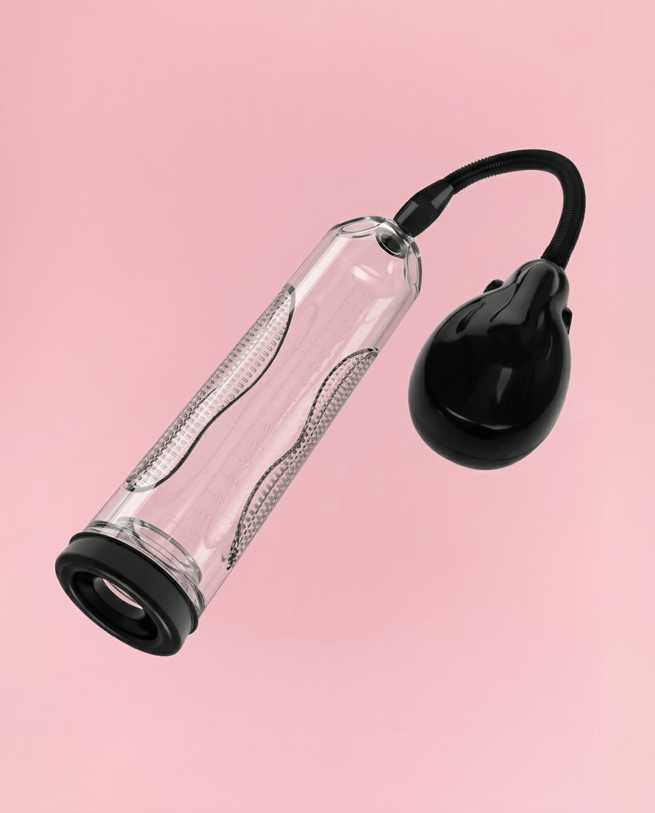 Pompă Penis Manuală cu Vacuum și Vibrații 25 cm image 2