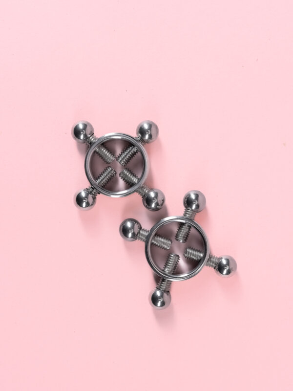 Cleme pentru Sfârcuri cu Șurub Reglabil din Metal