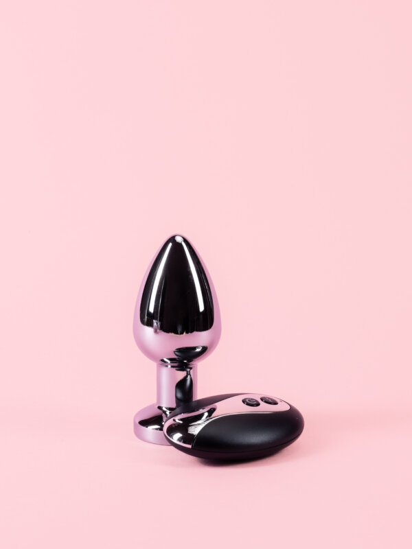 Butt Plug Vibrator din Metal cu Telecomandă - 3 Mărimi