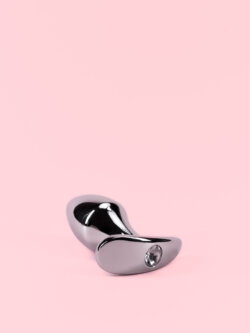 Butt Plug din Aluminiu Elegant cu Bază Detașabilă și Diamant image 1
