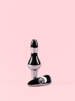 Butt Plug din Aluminiu cu Bază Detașabilă și Diamant image 1