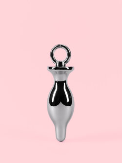 Butt Plug din Metal cu Inel Detașabil - 3 Mărimi thumbnail image 