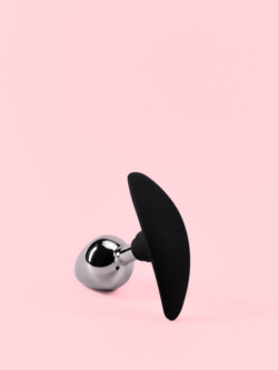 Butt Plug din Metal cu Bază de Silicon Detașabilă - 3 Mărimi image 2