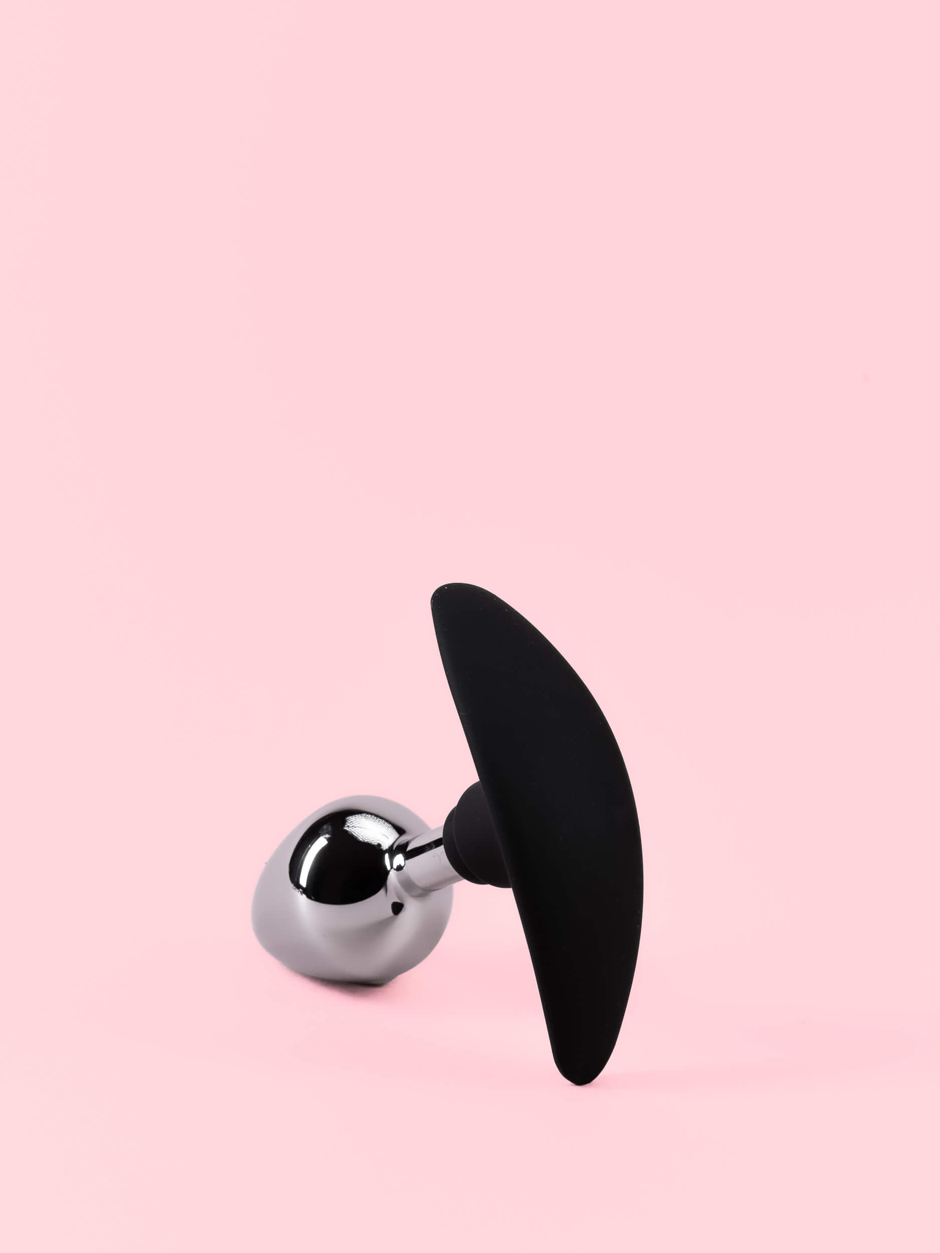 Butt Plug din Metal cu Bază de Silicon Detașabilă - 3 Mărimi image 2
