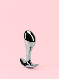 Butt Plug din Metal cu Design Curbat image 1