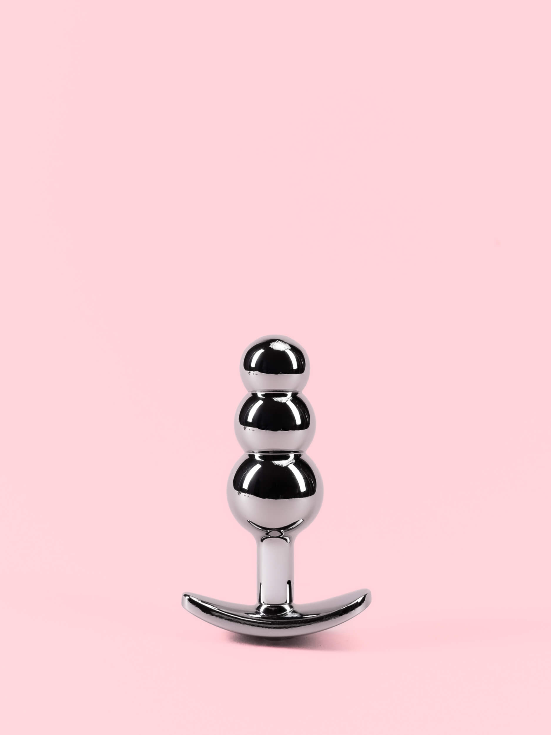 Butt Plug din Aluminiu cu Bile Gradate și Bază Detașabilă - 3 Mărimi image 1