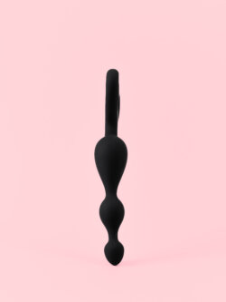 Bile Anale din Silicon cu Mâner Dublu 18,5 cm image 3