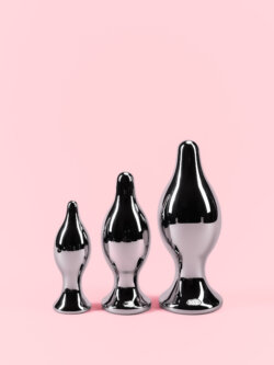 Butt Plug din Metal cu Inel Detașabil - 3 Mărimi image 5