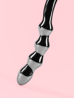 Wand Stimulator Dublu cu Bile și Vârf Curbat 22 cm image 2