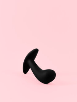 Butt Plug din Silicon Flexibil cu Design Curbat - 3 Mărimi image 2