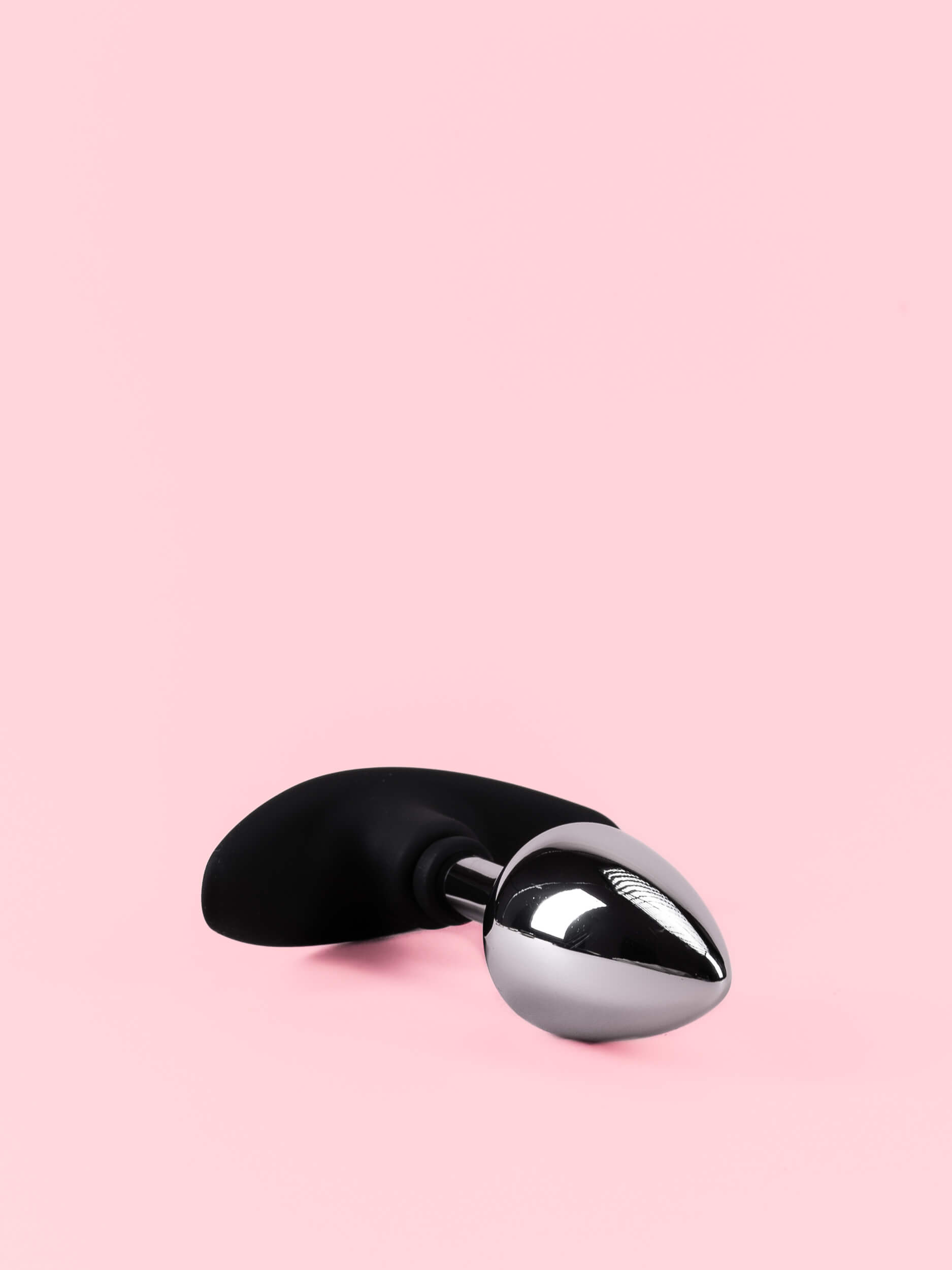 Butt Plug din Metal cu Bază de Silicon Detașabilă - 3 Mărimi image 1