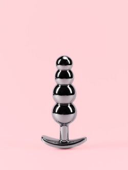 Butt Plug din Aluminiu cu Bile Gradate și Bază Detașabilă - 3 Mărimi thumbnail image