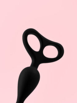 Bile Anale din Silicon cu Mâner Dublu 18,5 cm image 1
